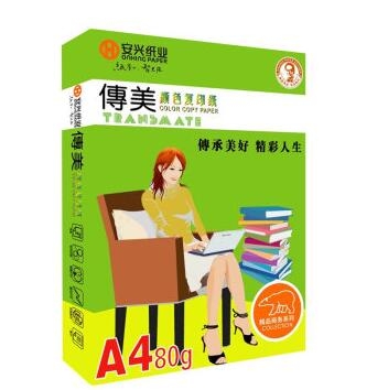 傳美彩色復(fù)印紙 A4/80克  淺色